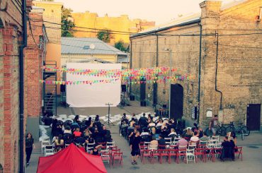 Open-air cinema evenings in Spīķeri Quarter