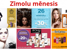 Janvāra akcijas skaistumkopšanas preču veikalā SALON LINE