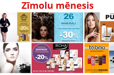 Janvāra akcijas skaistumkopšanas preču veikalā SALON LINE