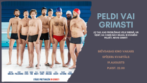 brīvdabas kino vakars filma peldi vai grimsti