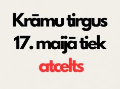 Krāmu tirgus 17.maijā tiek atcelts