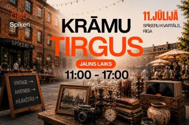 Uzmanību! 11. jūlijā krāmu tirgus notiks 11:00-17:00