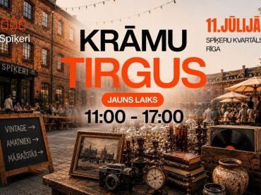 Uzmanību! 11. jūlijā krāmu tirgus notiks 11:00-17:00